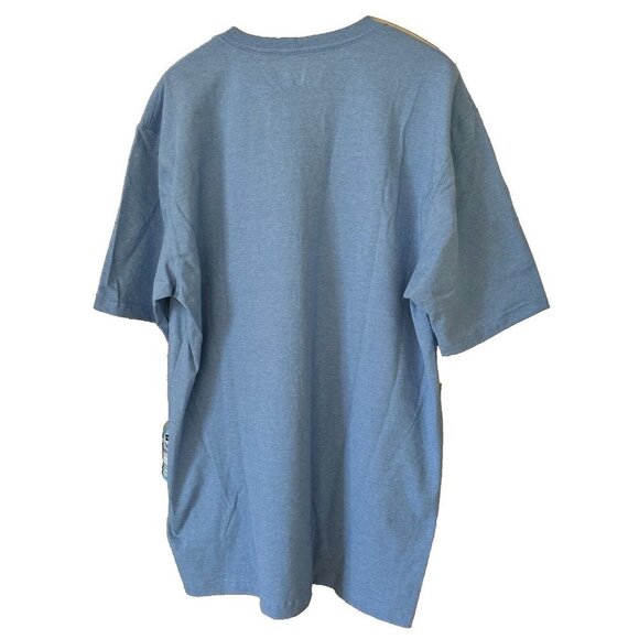 Men's Carhartt Pocket Tee Shirt Large Tall Blue Loose Fit K87-M Active Work NWT - Picture 2 of 10